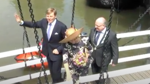 Feestelijk onthaal koningspaar in Vreeswijk
