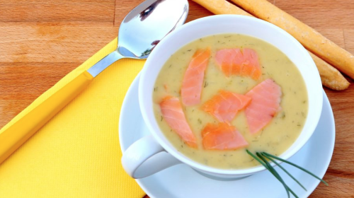 Koken met PEN: ‘Courgettesoep met zalm en dille’