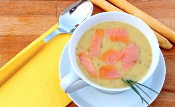 Koken met PEN: ‘Courgettesoep met zalm en dille’