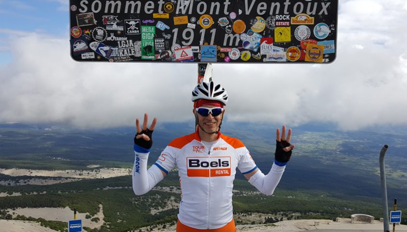 Nieuwegeiner fietst drie keer de Mont Ventoux op