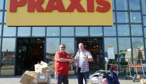 Hoofdsponsor PRAXIS helpt Bouwgein ‘uit de brand’