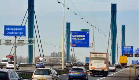 Minder rijstroken beschikbaar 6 en 7 mei A12 Galecopperbrug richting Arnhem