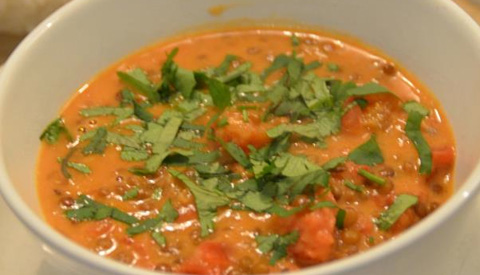 Koken met PEN: ‘Curry van rode linzen met sperziebonen’