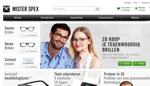 De prijs van een online bril met de service van de offline opticien