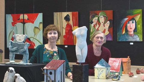 Expositie van vier kunstenaars in  KunstGein Podium