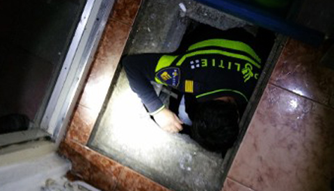 Mannen aangehouden in kruipruimte van woning aan de Havik