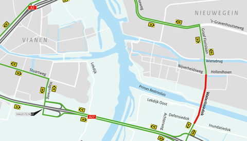 Waterliniedok drie weekenden afgesloten vanwege aanleg tunnel