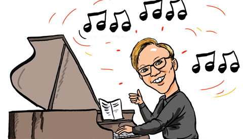 PENTekening: ‘Radu Ratering, hij speelt piano’