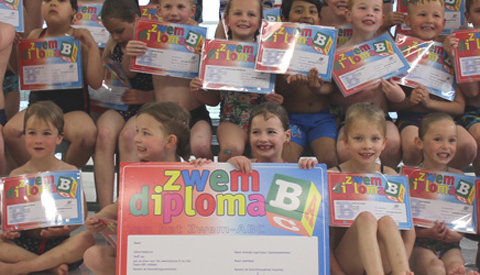 Afzwemmen voor het  B- diploma in Merwestein