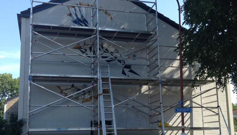 Muurschildering in Rijtuigenbuurt van start