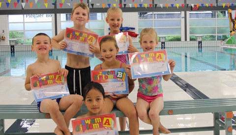 A- en B-zwemdiploma behaald in Merwestein