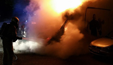 Auto uitgebrand op de Barnsteendrift