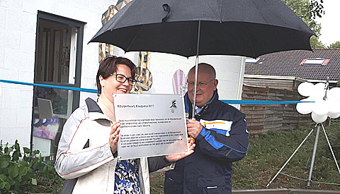 Burgemeester opent kunstwerk aan de Koetsdrift