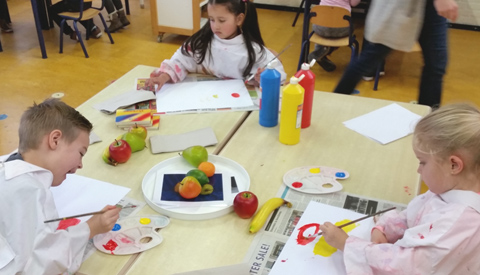 Peuterpret tijdens open dagen Margrietschool