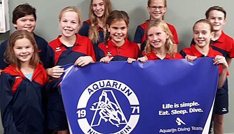 Aquarijn schoonspringers actief in Aken (Duitsland) en Amsterdam