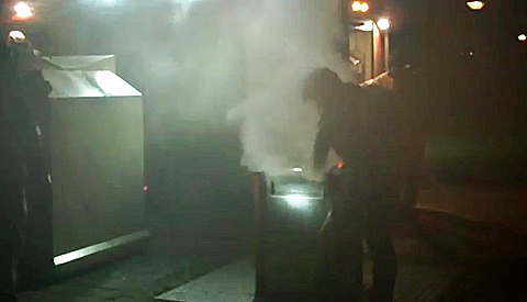 Vandalen steken ondergrondse papiercontainer in brand aan de Halsterweide