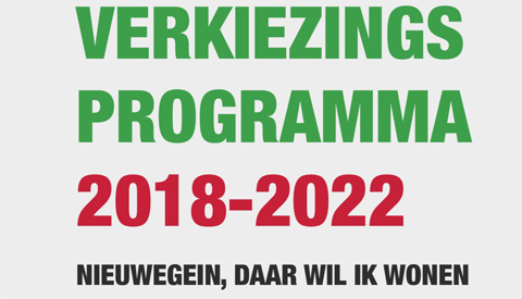 GroenLinks Nieuwegein komt als eerste met haar verkiezingsprogramma voor de gemeenteraadsverkiezingen in 2018