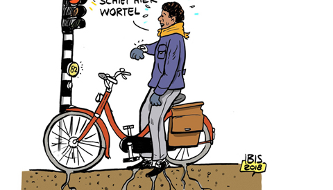 PENTekening: ‘Wortelschieten langs de Laagravenseweg’