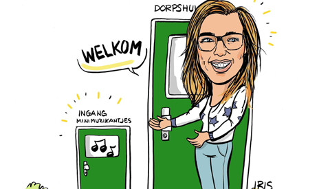 PENTekening: ‘De Minimuzikantjes in Dorpshuis Vreeswijk