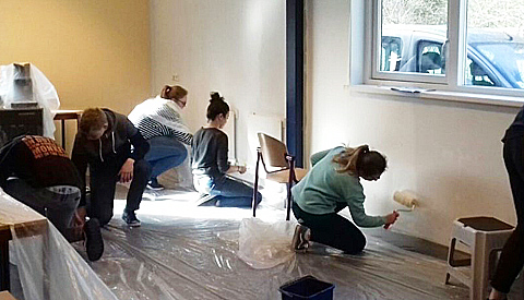 Studenten Facility, Horeca & Travel College samen met wethouders in actie voor NLdoet