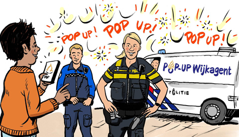 PENTekening: ‘de Pop-Up Wijkagent’