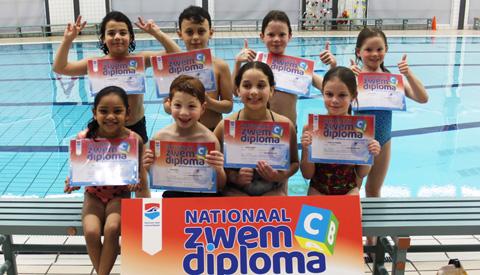 Afzwemmen voor het C- diploma in Merwestein