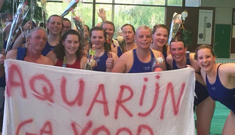 Waterpolovrouwen Zwemvereniging Aquarijn Kampioen