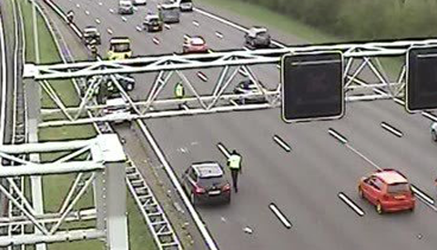File door ongeluk op de A2 bij Nieuwegein