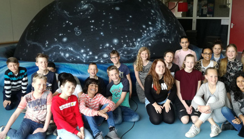 Leerlingen Lucas Galecop de ruimte in