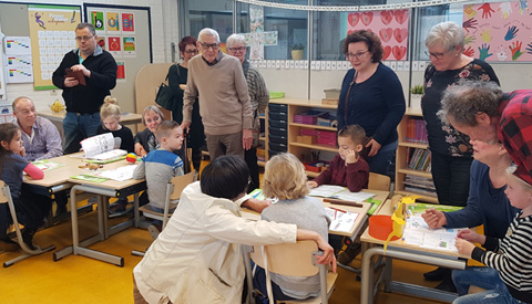 Drukke opa- en omadag op de Prinses Margrietschool