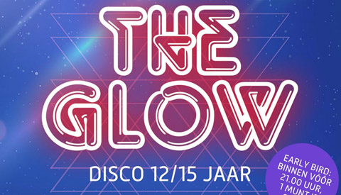 Tienerfeest The Glow op zaterdag 14 april a.s.