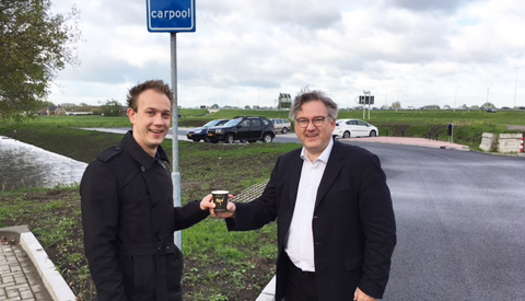 Nieuw carpoolterrein De Linielanding aan A27 in Nieuwegein