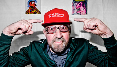 Hans ‘Gruppo Sportivo’ Vandenburg bij afsluiter AkoestiCafé