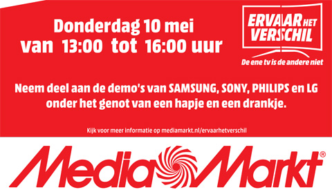 VIP demonstratie over TV’s bij de MediaMarkt in Nieuwegein