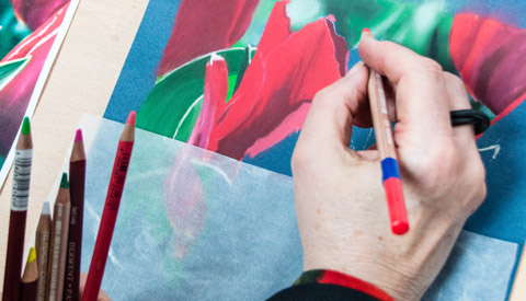 Kunstenaars exposeren in het KunstGein Poidium in het Atrium van het Stadshuis