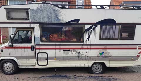 Camper beklad in Jutphaas, 10.000 euro tipgeld uitgeloofd