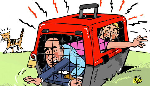 PENTekening: ”Mensen’ in kattenmand gevonden”