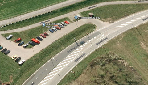 Oprit A2 richting zuiden afgesloten door aanleg Carpoolplaats