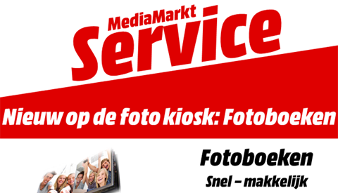 Nieuw op de foto kiosk bij MediaMarkt Nieuwegein: Fotoboeken!