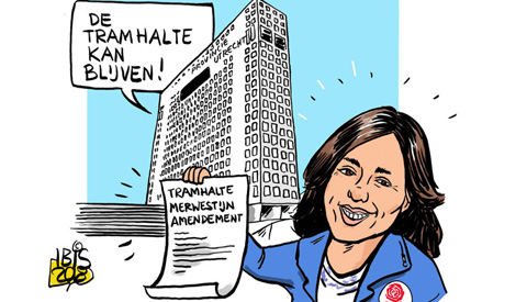 PENTekening: ‘Tramhalte Merwestein, instappen!’