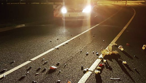 Politie Nieuwegein boos over lachgaspatronen op de weg