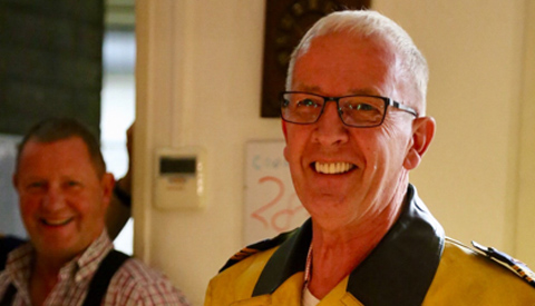 Postcommandant Jan van den Berg neemt afscheid van de brandweer