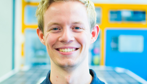 Student Max uit Nieuwegein werkt met het TU Delft Solar Boat Team