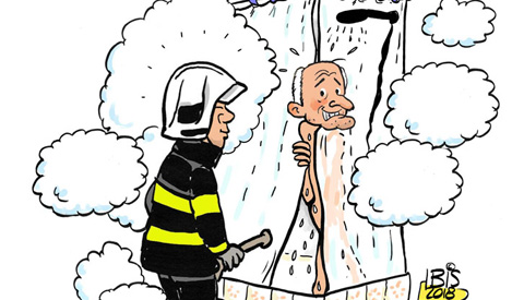 PENTekening: ‘Brandweer rukt uit voor stoombadje’