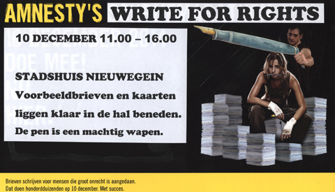‘Write for Rights’ van Amnesty International in Nieuwegein