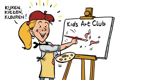 PENTekening: ‘Kinderen Kids Art Club exposeren’