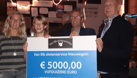 € 5.000,- voor de Voedselbank in Nieuwegein
