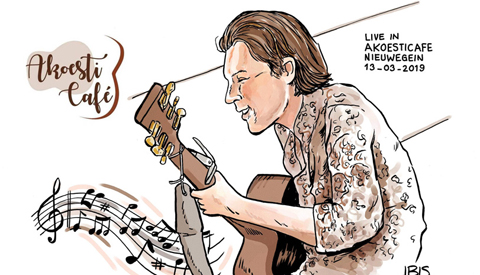 PENTekening: ‘Youri Lentjes in het eenentwintigste AkoestiCafé’