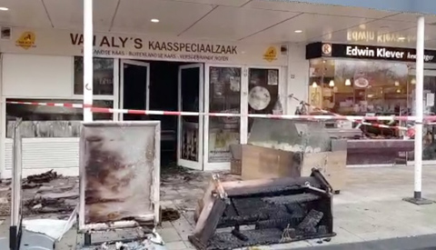 Brand in kaasspeciaalzaak Van Aly’s op Makado expres aangestoken