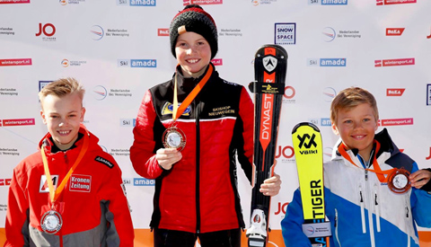 Alpineskiër Jayden Zingel Nederlands Jeugd Kampioen Slalom skiën 2019 Alpendorf (Oostenrijk)